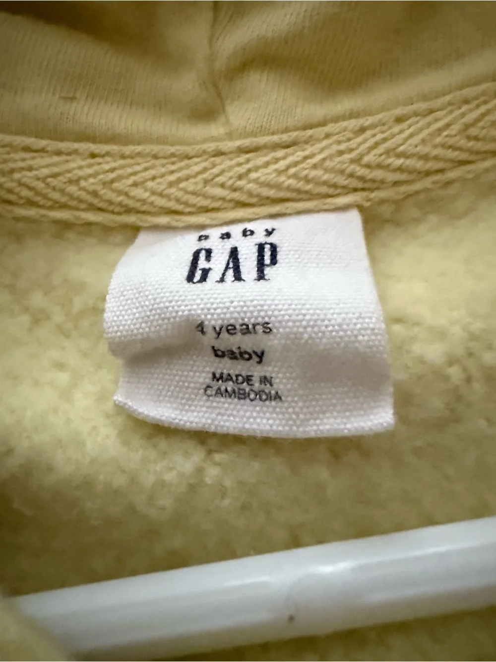 GAP Yellow Hooded Dress with Blue Butterfly Print